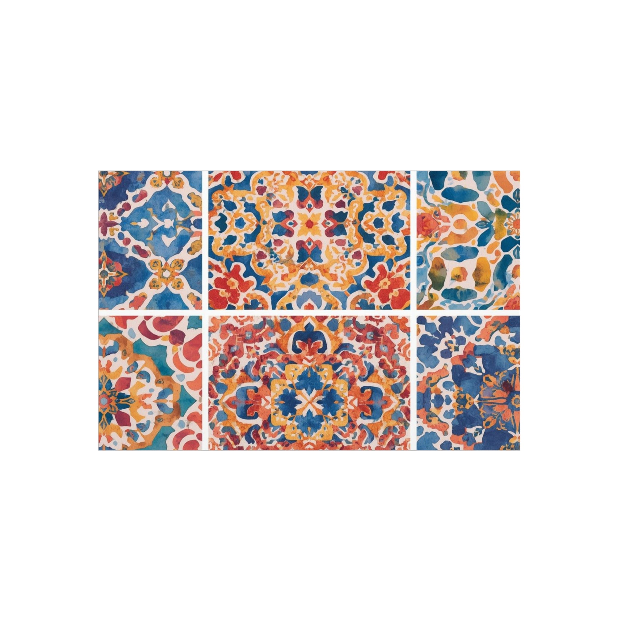 Colorful Foam Board Wall Art Tile Pattern Inspired Gift - Rosetta Creative Boutique